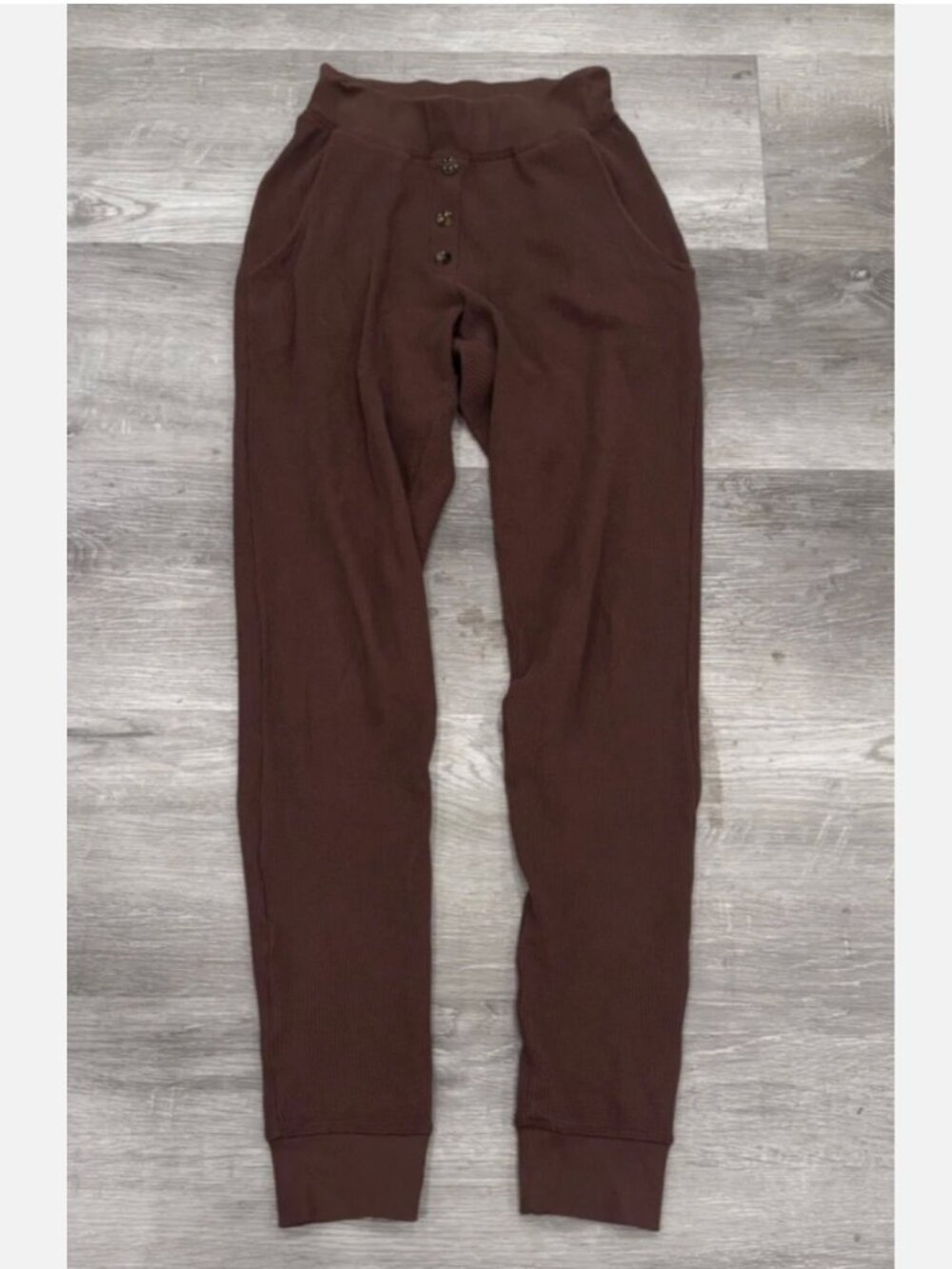 Donni The Eco-Terry Sweatpants Espresso Brown Womens XXS
